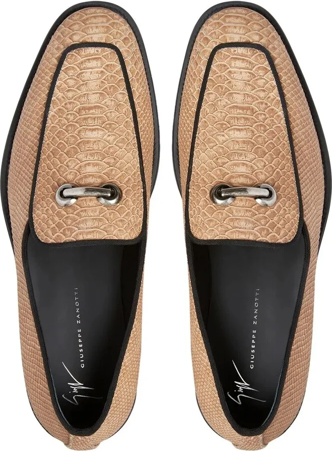 Snakeskin Leather Loafers - Image 4