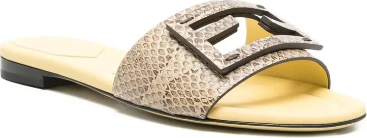 Snakeskin Leather Sandals - Image 2