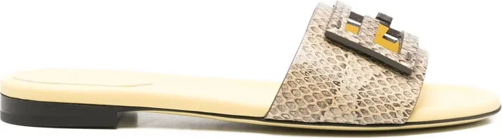 Snakeskin Leather Sandals