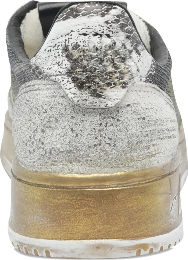 Snakeskin-Panelled Leather Sneakers - Image 4