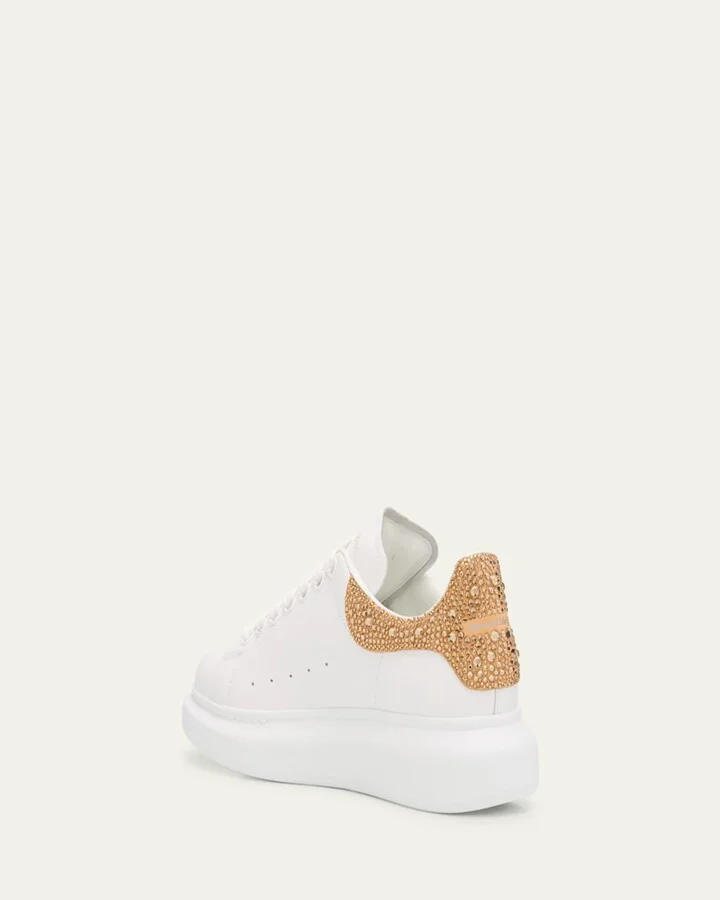 Snakeskin-Print Leather Oversized Low-Top Sneakers - Image 2