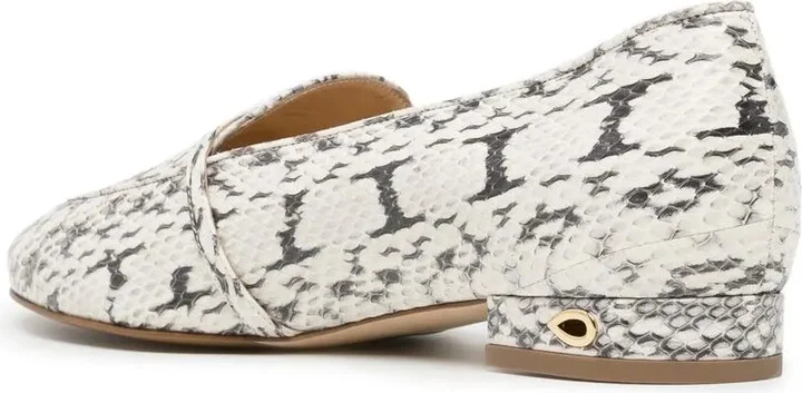 Snakeskin Print Loafers - Image 3