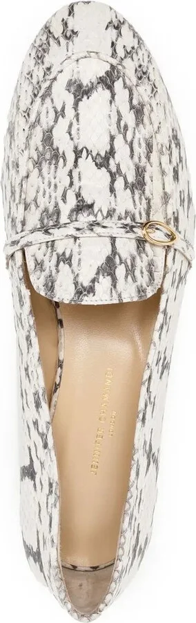 Snakeskin Print Loafers - Image 4