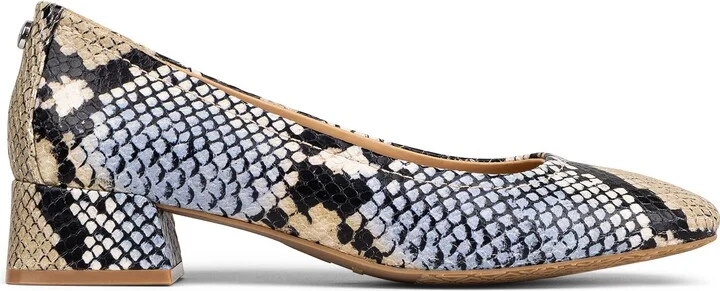 Snakeskin Print Mid Heel Pump - Image 3