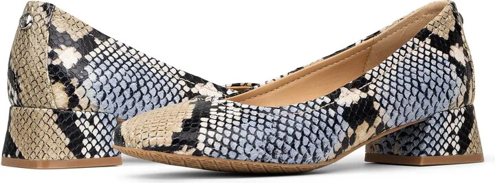 Snakeskin Print Mid Heel Pump - Image 7