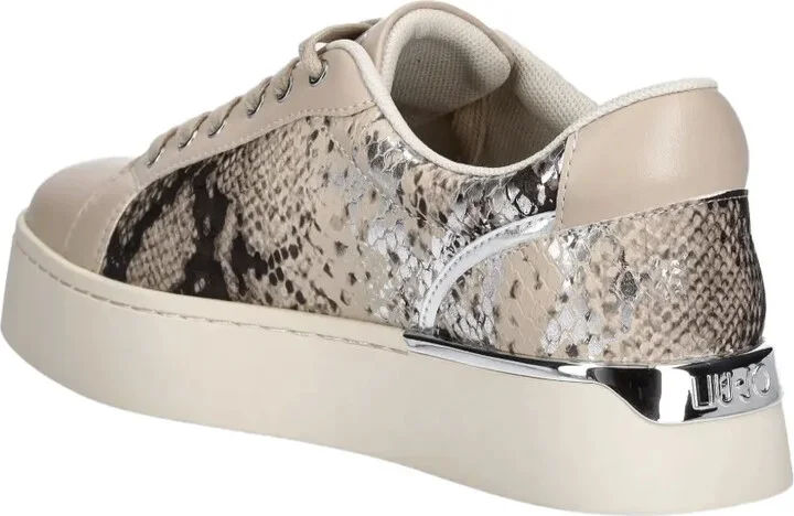 Snakeskin-Print Panelled Sneakers - Image 3