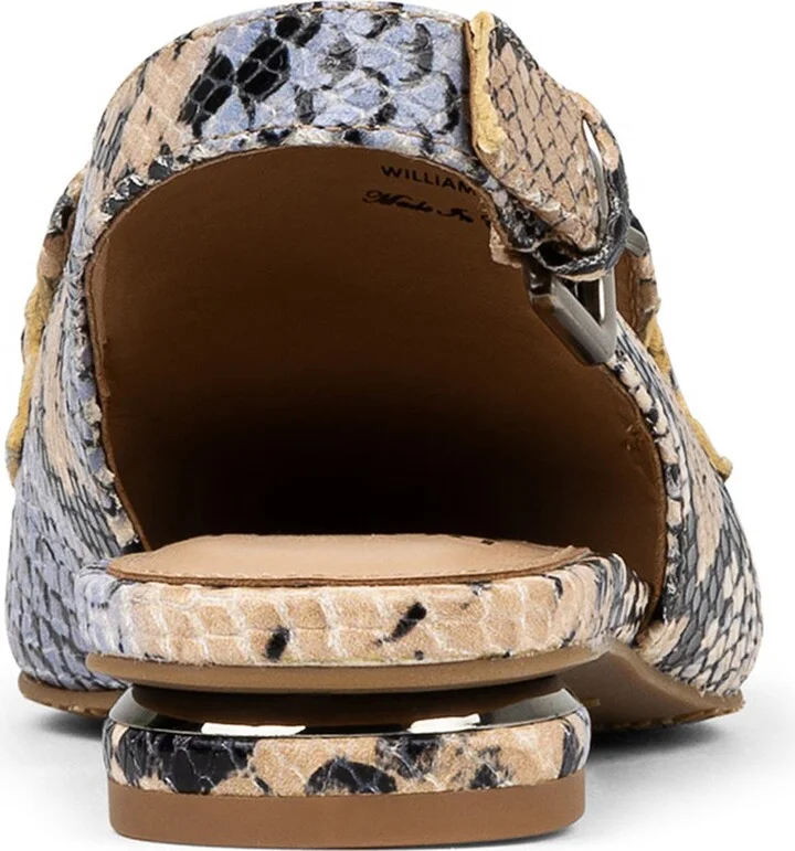 Snakeskin Print Slingback Loafer Mule - Image 2