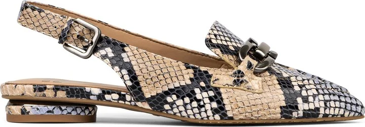 Snakeskin Print Slingback Loafer Mule - Image 3