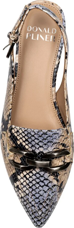 Snakeskin Print Slingback Loafer Mule - Image 4