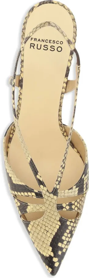 Snakeskin-Print Slingback Pumps - Image 4