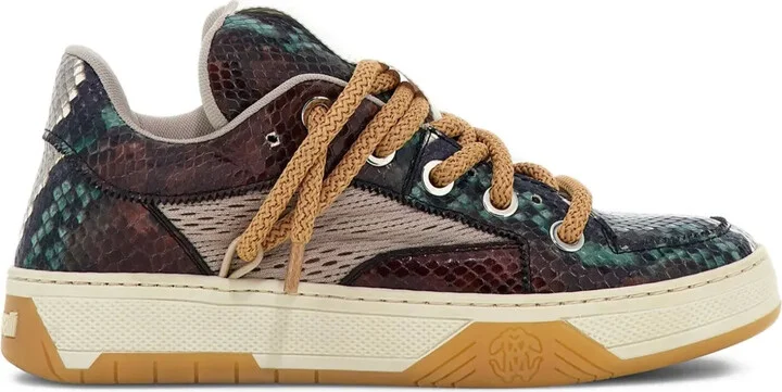 Snakeskin-Print Sneakers