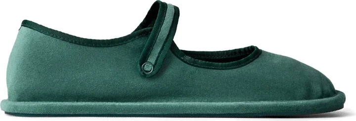 Snap Strap Velour Ballet Flat - Image 2