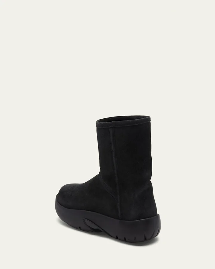 Snap Suede Chunky Ankle Boots - Image 4