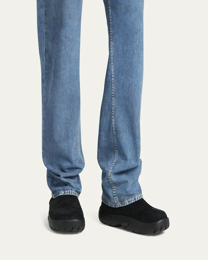 Snap Suede Chunky Ankle Boots - Image 5