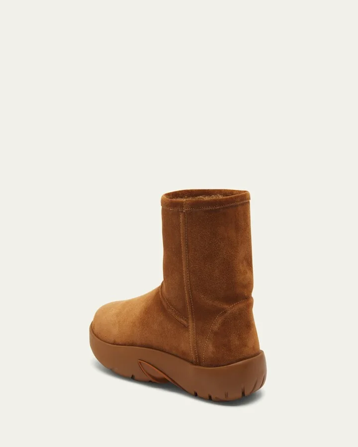 Snap Suede Chunky Ankle Boots - Image 8