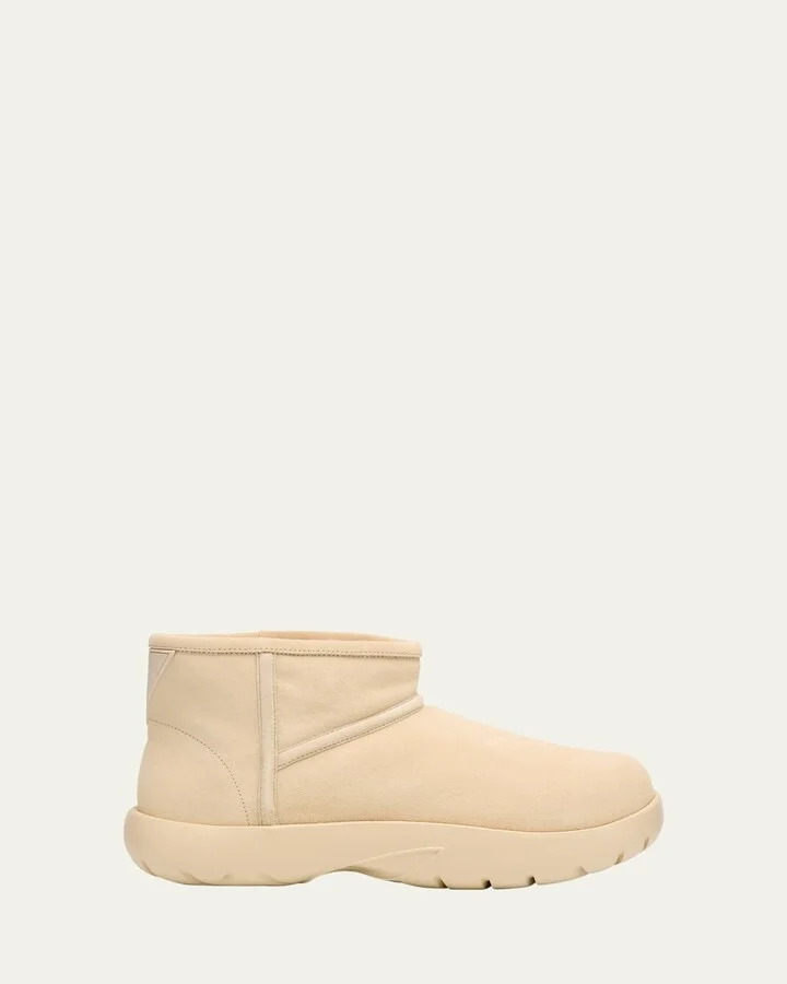Snap Suede Shearling Winter Booties