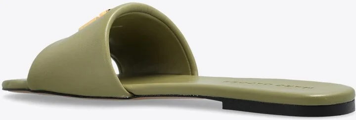 Snapshot Leather Flat Sandals - Image 2