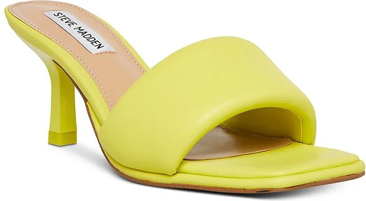 Snazzy Womens Faux Leather Mule Kitten Heels