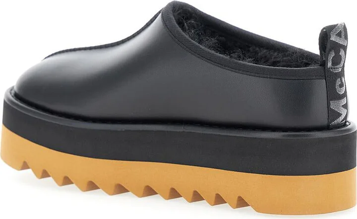 'Sneak-Elyse' Black Mules With Open Rear In Ecoleather Woman - Image 3