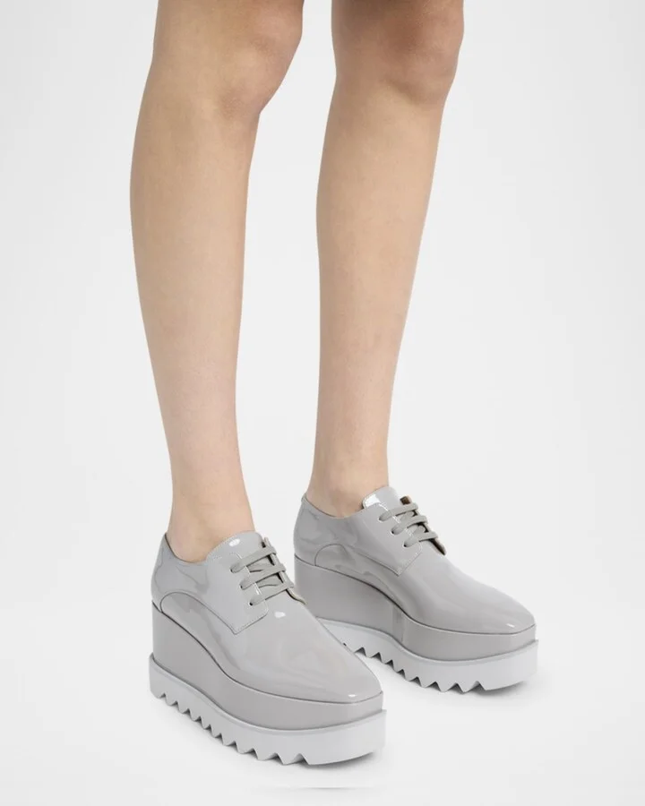 Sneak-Elyse Toothed-Sole Platform Sneakers - Image 4