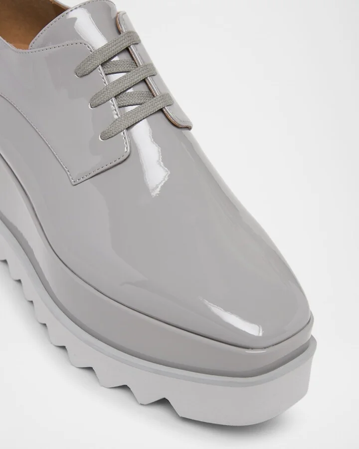 Sneak-Elyse Toothed-Sole Platform Sneakers - Image 5