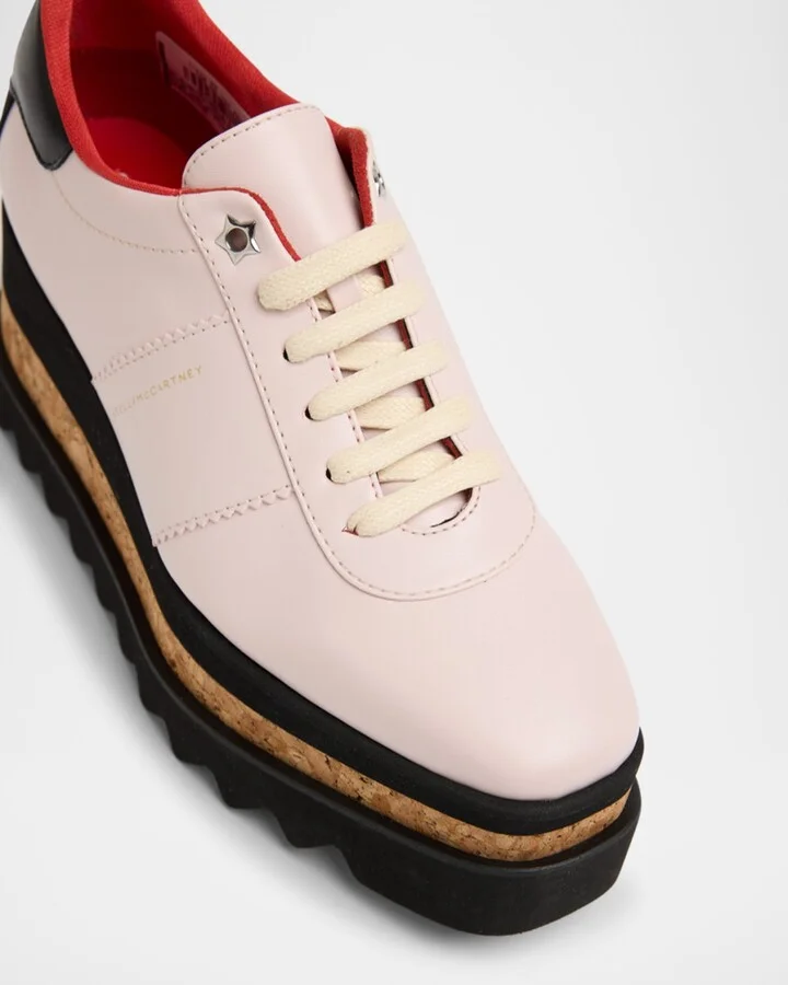 Sneak-Elyse Vegan Leather Wedge Sneakers - Image 2