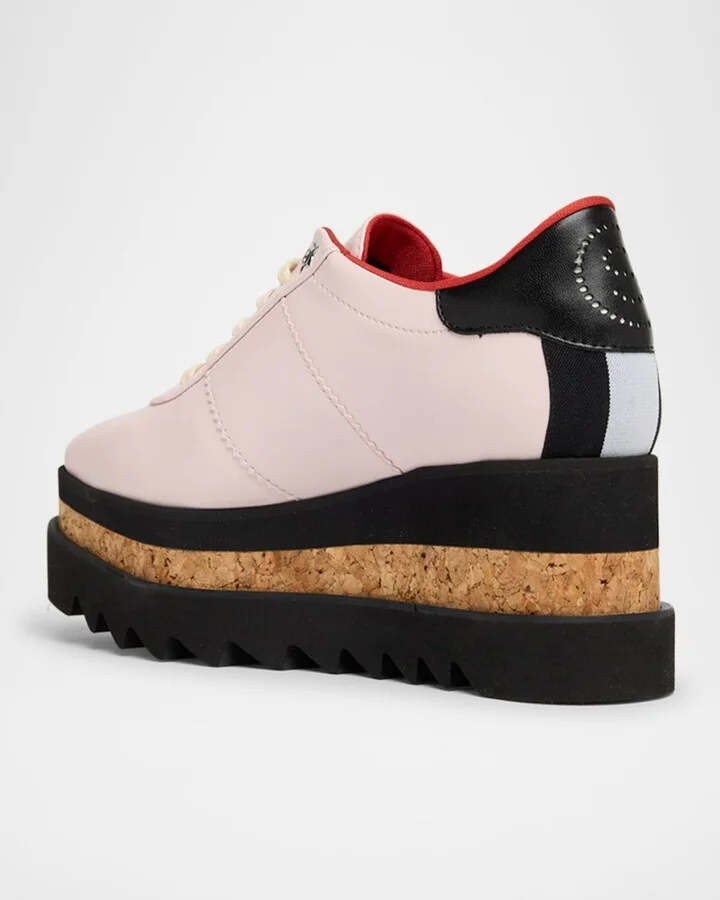 Sneak-Elyse Vegan Leather Wedge Sneakers - Image 3