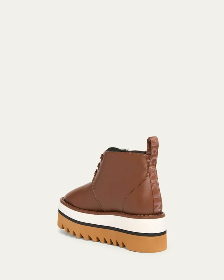 Sneakelyse Vegan Lace-Up Platform Booties - Image 2
