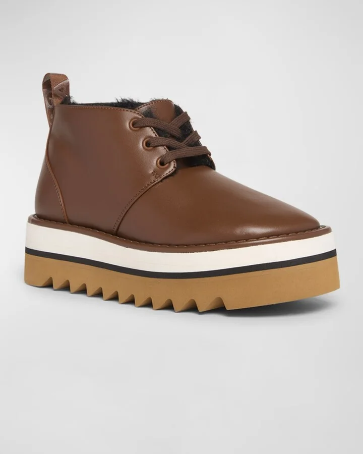 Sneakelyse Vegan Lace-Up Platform Booties - Image 2