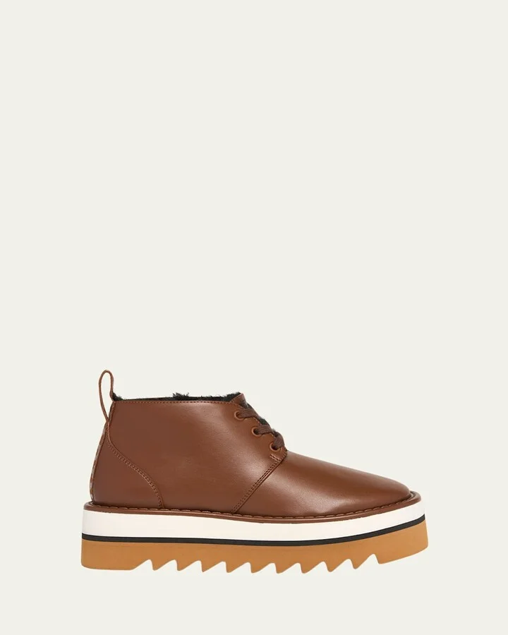 Sneakelyse Vegan Lace-Up Platform Booties