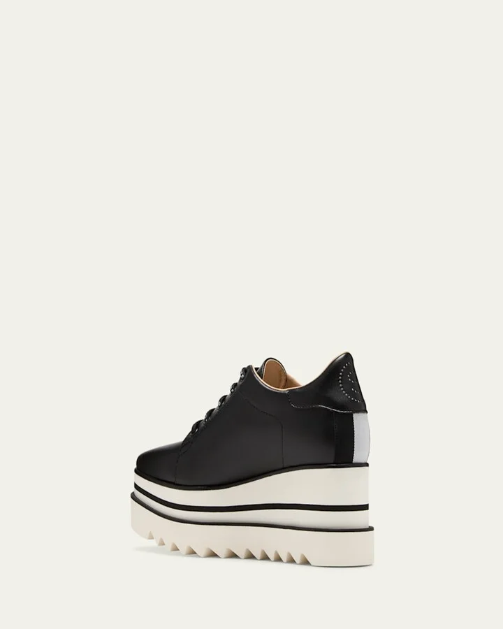 Sneakelyse Vegan Logo Platform Loafers - Image 4