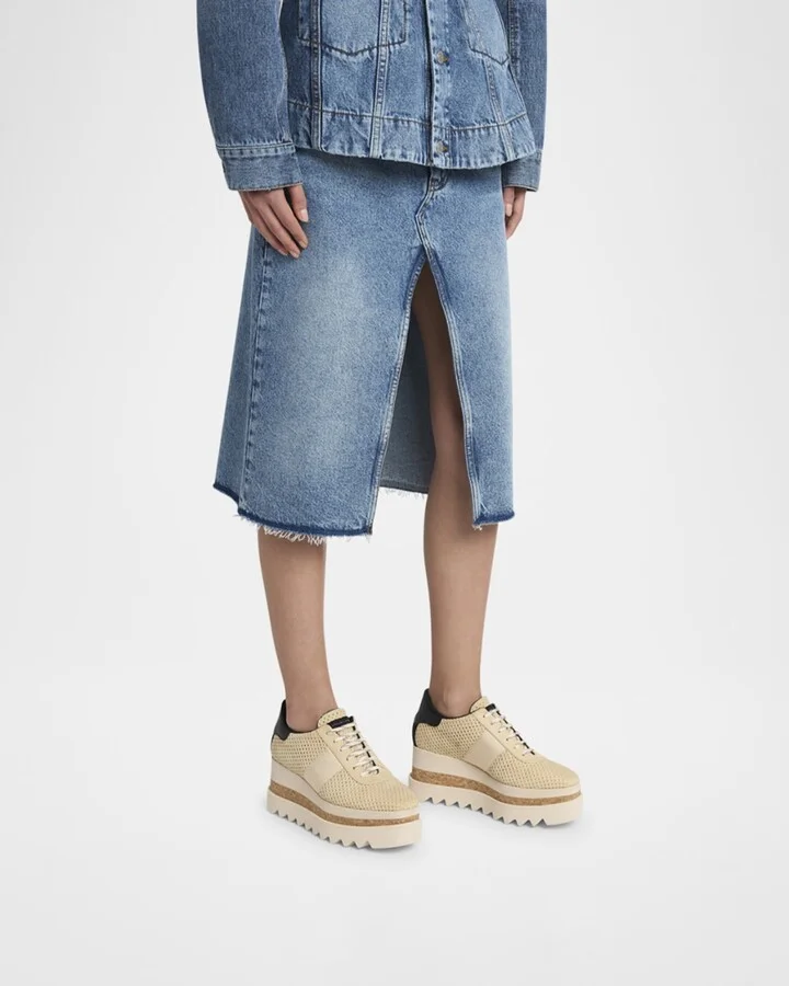 Sneakelyse Vegan Perforated Platform Sneakers - Image 3