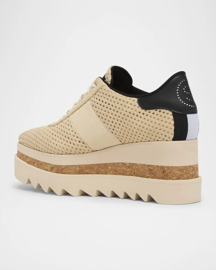 Sneakelyse Vegan Perforated Platform Sneakers - Image 9