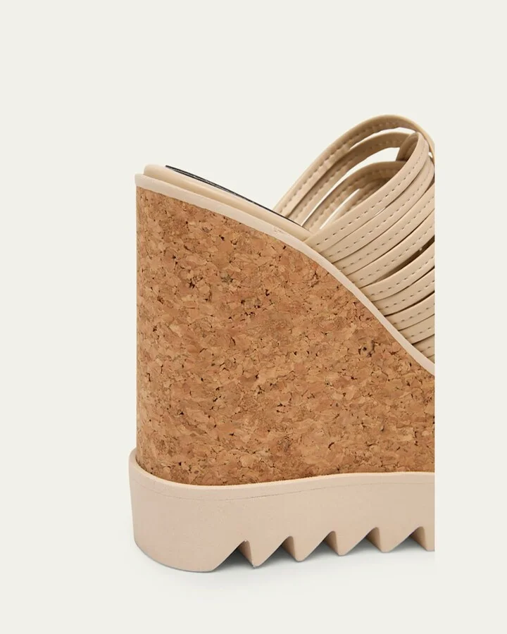 Sneakelyse Vegan Woven Platform Mule Sandals - Image 4