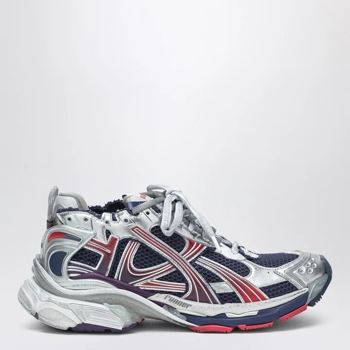 Sneaker Runner silver/blue/red