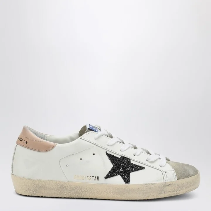 Sneaker Super-Star white/pink/black with glitter