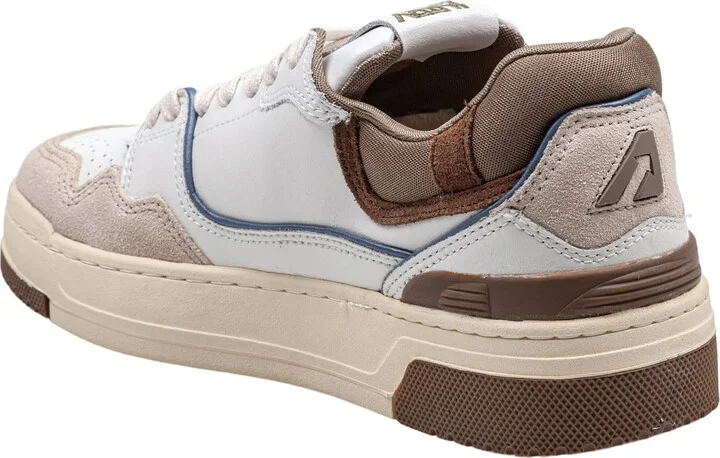 Sneakers Clc Low In Suede And Nubuck White And Green - Image 3