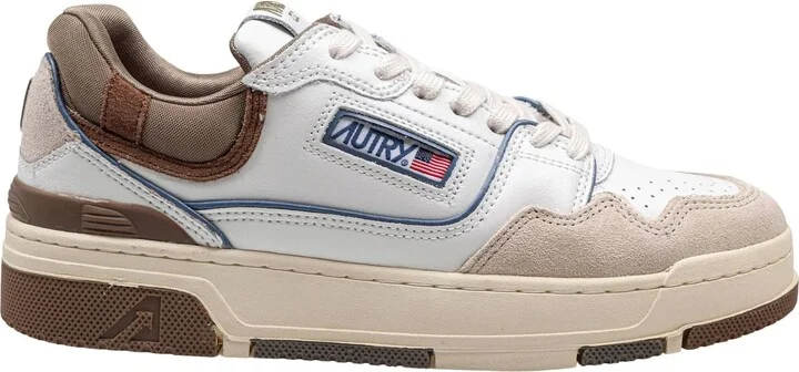 Sneakers Clc Low In Suede And Nubuck White And Green