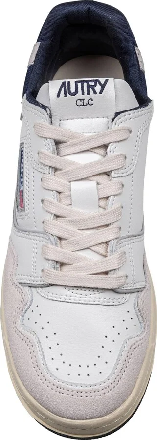 Sneakers Clc Low In Suede And Nubuk White And Blue - Image 2