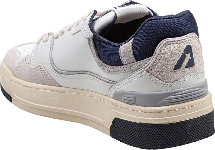Sneakers Clc Low In Suede And Nubuk White And Blue - Image 3