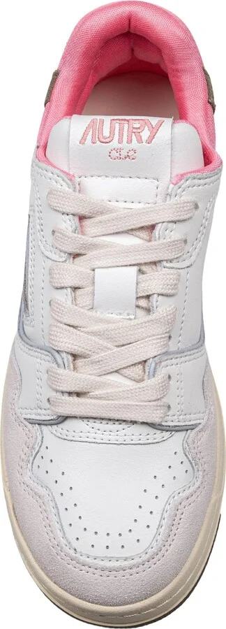 Sneakers Clc Low In Suede And Nubuk White And Geranium - Image 2
