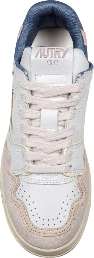 Sneakers Clc Low In Suede E Nabuk Bianco E Beige - Image 2
