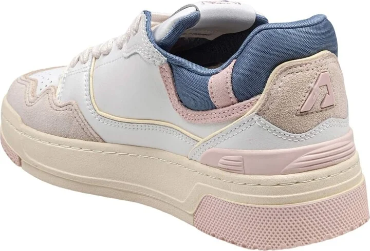 Sneakers Clc Low In Suede E Nabuk Bianco E Beige - Image 3