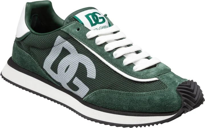 Sneakers Dragon In Mixed Materials Color Green - Image 2