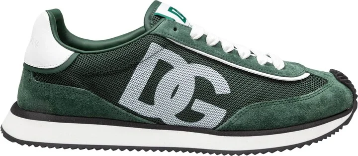 Sneakers Dragon In Mixed Materials Color Green