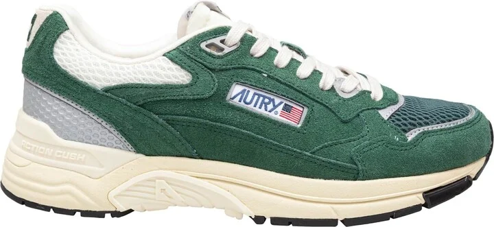 Sneakers Hyperway Suede And Mesh Sneakers Green Color