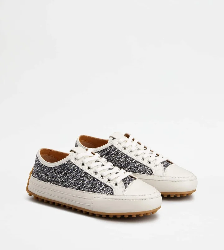 Sneakers in Fabric and Leather - Image 2