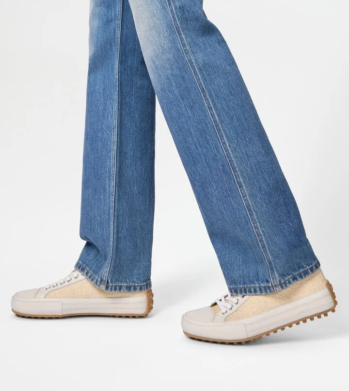 Sneakers in Fabric and Leather - Image 6