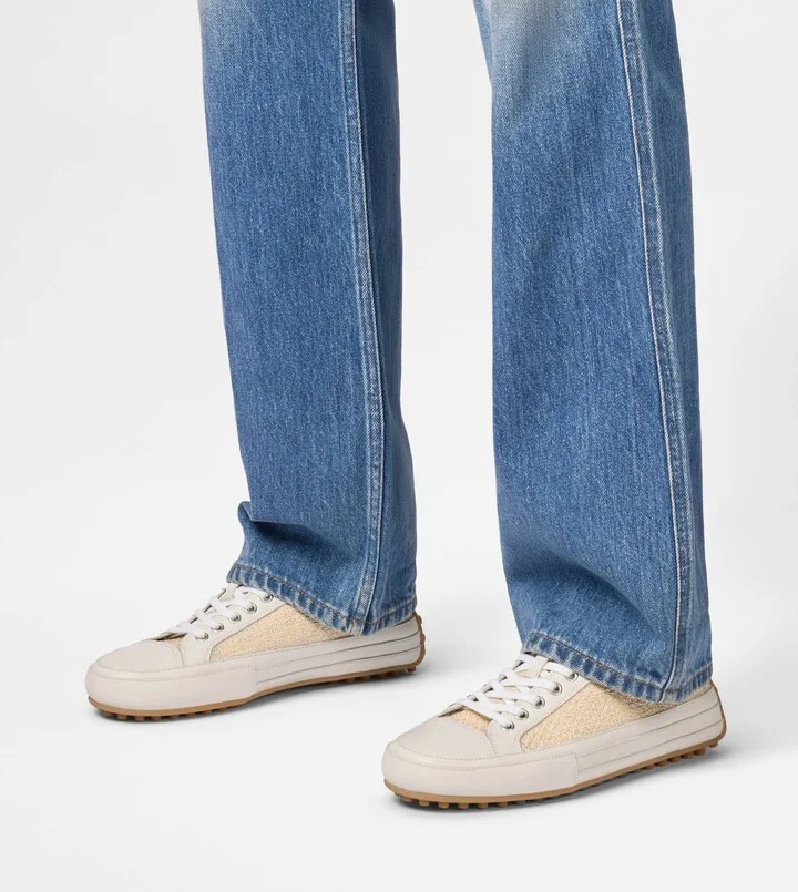 Sneakers in Fabric and Leather - Image 7