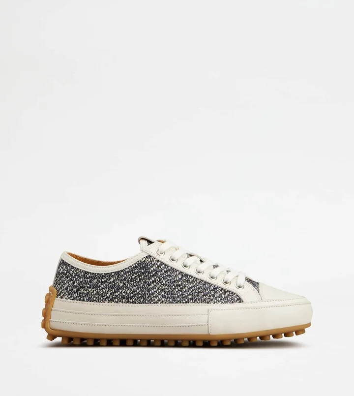 Sneakers in Fabric and Leather